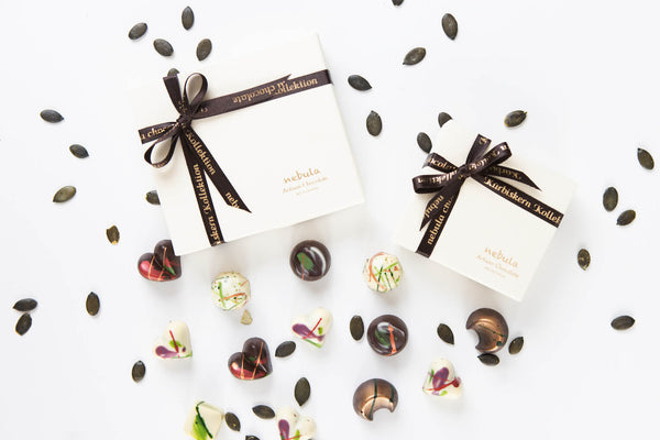 Kürbiskern Pralinen Kollektion