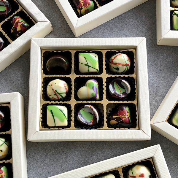 Nebula Artisan Chocolate Pralinen Kurbiskern Kollektion 9